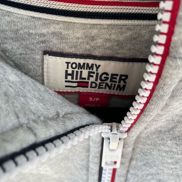 Tommy Hilfiger denim 3/4 zip heather grey - Picture 3 of 3